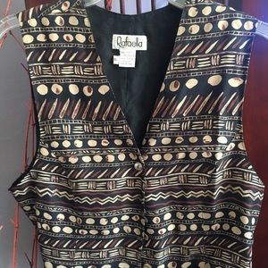 retro Multicolored silk vest